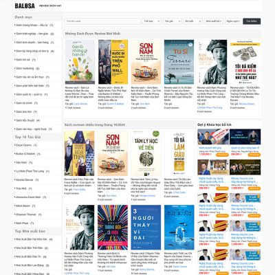 Theme wordpress review sách – chuyên Affiliate bán khóa học, google adsense